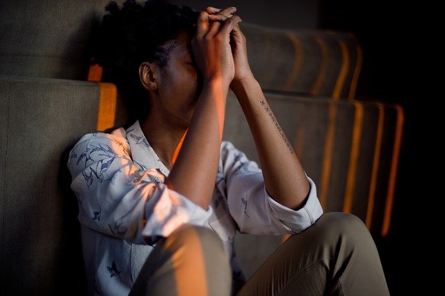 woman in stress