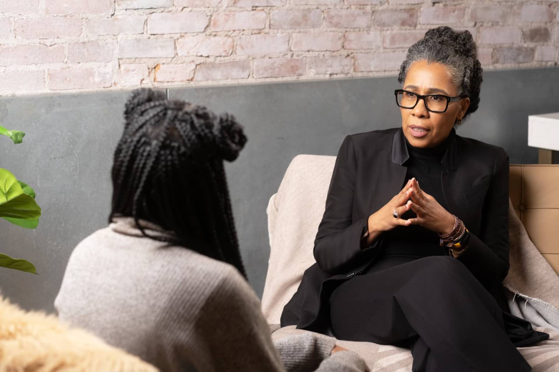 Licensed anxiety therapist at Let's Talk Psychological Wellness helping a client work through worry and anxiety in a safe NYC therapy session